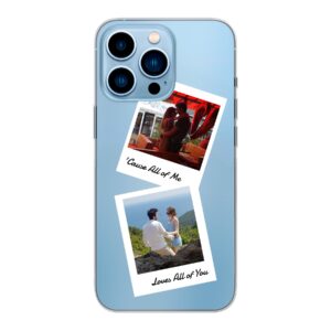 Phone Case With Double Polaroid Design Made For Apple iPhone 13 Pro Max Soft case - Transparent