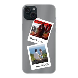 Soft case - Transparent For Apple iPhone 15 Plus With Double Polaroid Design