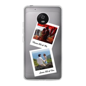 Double Polaroid Phone Case For Motorola Moto G5 Soft case - Transparent