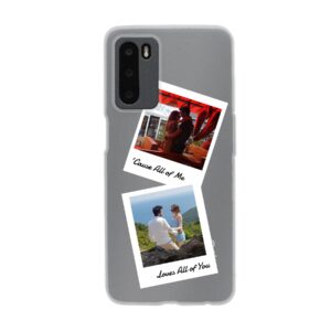 Double Polaroid Designed Soft case - Transparent Phone Case For Oppo A54s