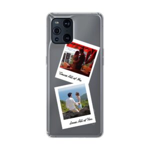 Double Polaroid Phone Case For Oppo Find X3 Soft case - Transparent