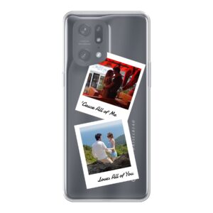 Double Polaroid Phone Case For Oppo Find X5 Pro Soft case - Transparent