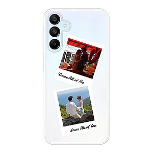 Samsung Galaxy A15 5G Soft case - Transparent With Double Polaroid Design