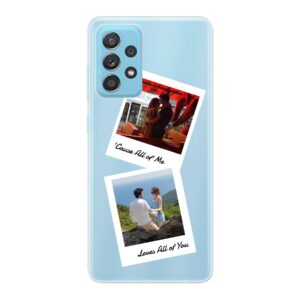 Phone Case With Double Polaroid Design Made For Samsung Galaxy A73 5G Soft case - Transparent