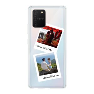 Samsung Galaxy S10 Lite Soft case - Transparent With Double Polaroid Design