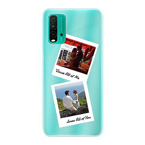 Double Polaroid Designed Soft case - Transparent Phone Case For Xiaomi Redmi 9 Power