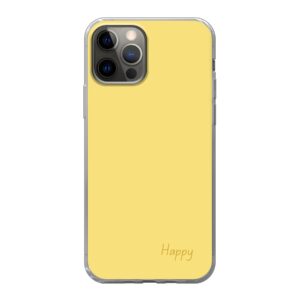 Soft case - Transparent For Apple iPhone 12 With Happy Design