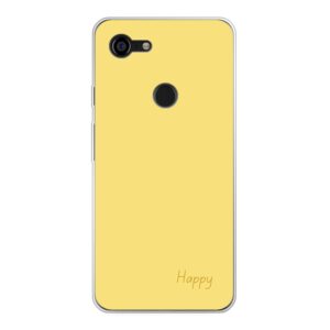 Google Pixel 3 XL Phone Case With Happy Image Using Soft case - Transparent