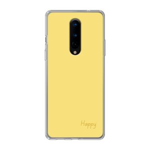 OnePlus 8 5G Phone Case With Happy Image Using Soft case - Transparent