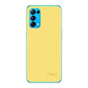 Oppo Reno5 5G Phone Case With Happy Image Using Soft case - Transparent