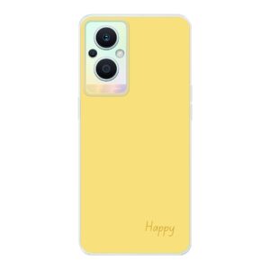 Oppo Reno8 Lite Phone Case With Happy Image Using Soft case - Transparent