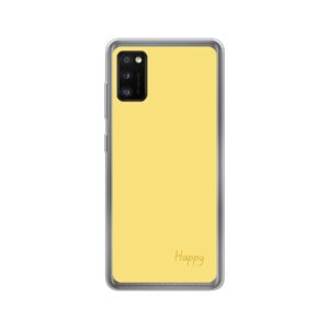 Samsung Galaxy A41 Soft case - Transparent With Happy Design