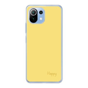 Phone Case With Happy Design Made For Xiaomi 11 Lite 5G NE Soft case - Transparent