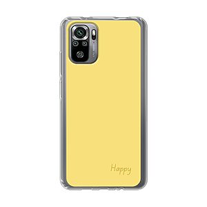 Phone Case With Happy Design Made For Xiaomi Redmi Note 10S Soft case - Transparent