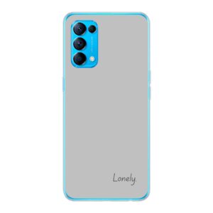 Oppo Reno5 5G Soft case - Transparent With Lonely Design