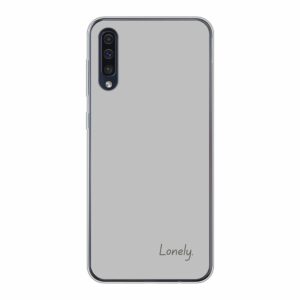 Samsung Galaxy A50 Soft case - Transparent With Lonely Design