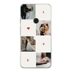 Google Pixel 3 XL Soft case - Transparent With Love Collage Design