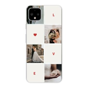 Google Pixel 4 XL Phone Case With Love Collage Image Using Soft case - Transparent