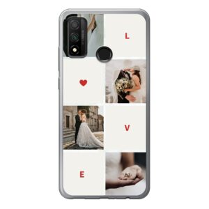 Soft case - Transparent For Huawei P Smart (2020) With Love Collage Design