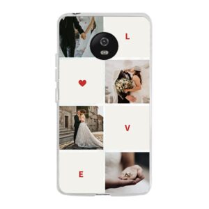 Motorola Moto G5 Soft case - Transparent With Love Collage Design