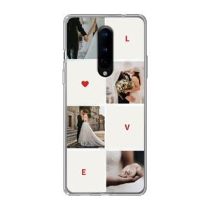 Love Collage Phone Case For OnePlus 8 5G Soft case - Transparent