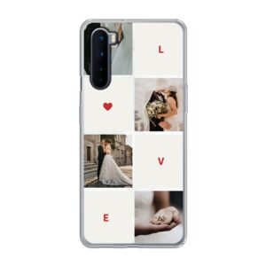 Love Collage Phone Case For OnePlus Nord Soft case - Transparent