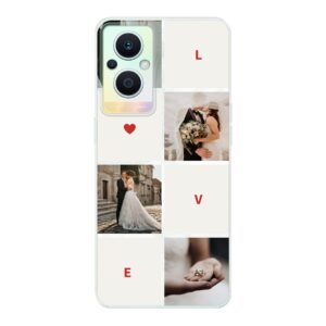 Love Collage Phone Case For Oppo Reno8 Lite Soft case - Transparent