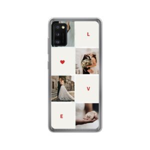 Samsung Galaxy A41 Phone Case With Love Collage Image Using Soft case - Transparent