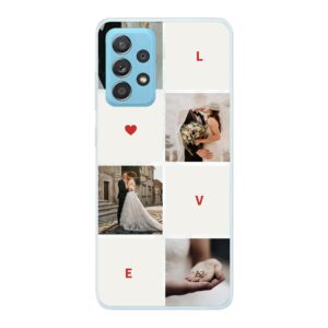 Samsung Galaxy A73 5G Phone Case With Love Collage Image Using Soft case - Transparent