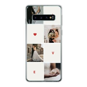 Samsung Galaxy S10 Soft case - Transparent With Love Collage Design