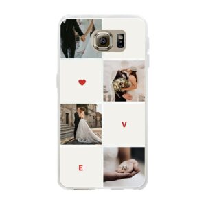 Samsung Galaxy S6 Phone Case With Love Collage Image Using Soft case - Transparent