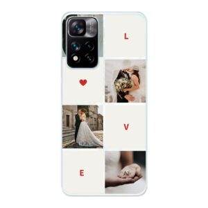 Xiaomi 11i HyperCharge Soft case - Transparent With Love Collage Design