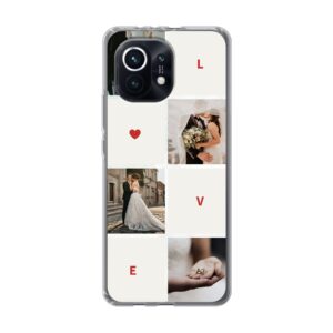 Xiaomi Mi 11 Phone Case With Love Collage Image Using Soft case - Transparent