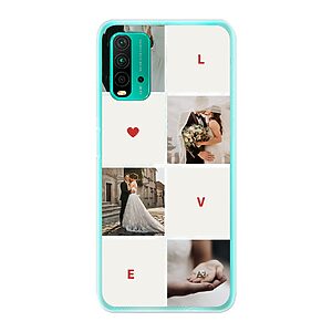 Soft case - Transparent For Xiaomi Redmi 9 Power With Love Collage Design