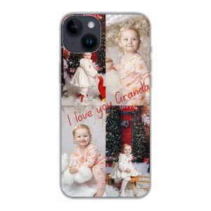 Phone Case With Photo Collage Design Made For Apple iPhone 14 Plus Soft case - Transparent