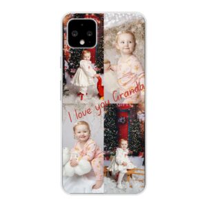 Google Pixel 4 XL Phone Case With Photo Collage Image Using Soft case - Transparent