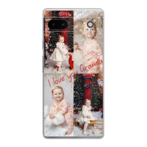 Google Pixel 6a Phone Case With Photo Collage Image Using Soft case - Transparent