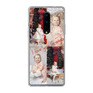 Phone Case With Photo Collage Design Made For OnePlus 8 5G Soft case - Transparent