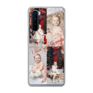 Soft case - Transparent For OnePlus Nord With Photo Collage Design