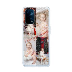 Oppo A74 5G Phone Case With Photo Collage Image Using Soft case - Transparent