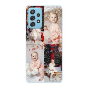 Soft case - Transparent For Samsung Galaxy A73 5G With Photo Collage Design