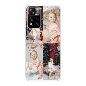 Phone Case With Photo Collage Design Made For Xiaomi 11i HyperCharge Soft case - Transparent