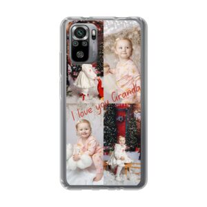 Phone Case With Photo Collage Design Made For Xiaomi Redmi Note 10S Soft case - Transparent