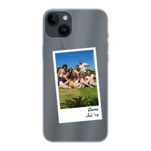 Single Polaroid Designed Soft case - Transparent Phone Case For Apple iPhone 14 Plus