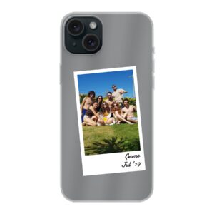 Single Polaroid Designed Soft case - Transparent Phone Case For Apple iPhone 15 Plus