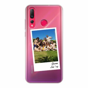 Huawei P30 Lite Soft case - Transparent With Single Polaroid Design