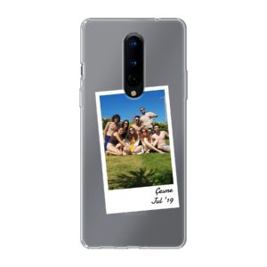 OnePlus 8 5G Phone Case With Single Polaroid Image Using Soft case - Transparent