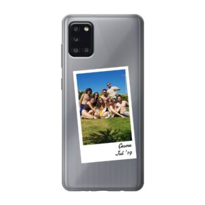 Samsung Galaxy A31 Soft case - Transparent With Single Polaroid Design