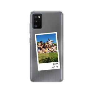 Soft case - Transparent For Samsung Galaxy A41 With Single Polaroid Design