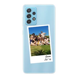 Phone Case With Single Polaroid Design Made For Samsung Galaxy A73 5G Soft case - Transparent